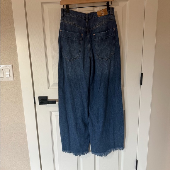 Free People Blue Wide-Leg Jeans - Picture 5 of 6